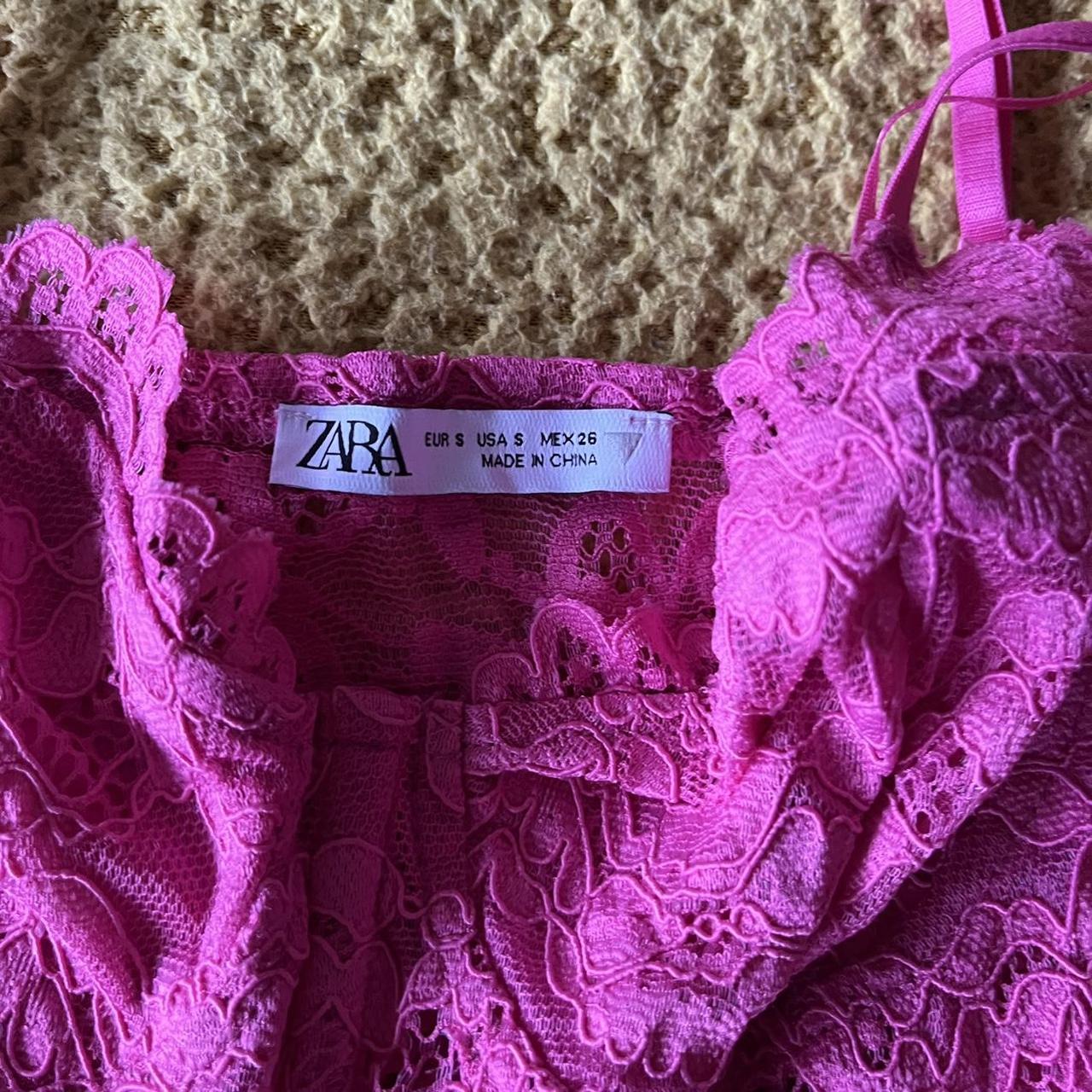 Zara lace corset / vest Gorgeous pink Size small No... - Depop