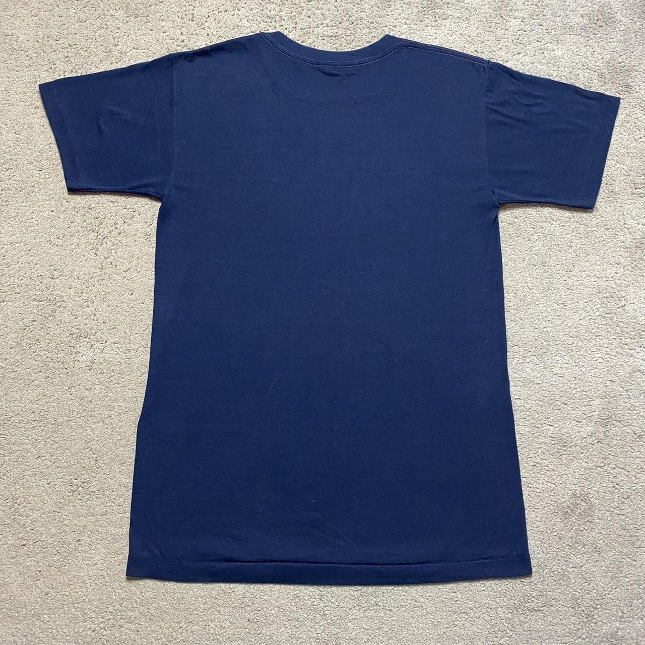 Unbranded Men's Navy and Grey T-shirt | Depop