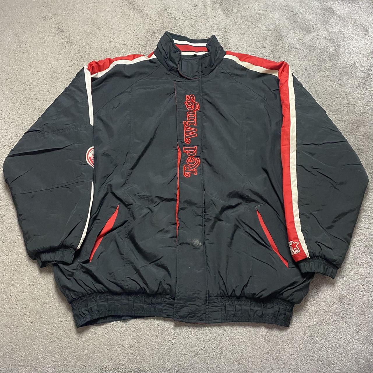 Starter Men's Black and Red Jacket | Depop