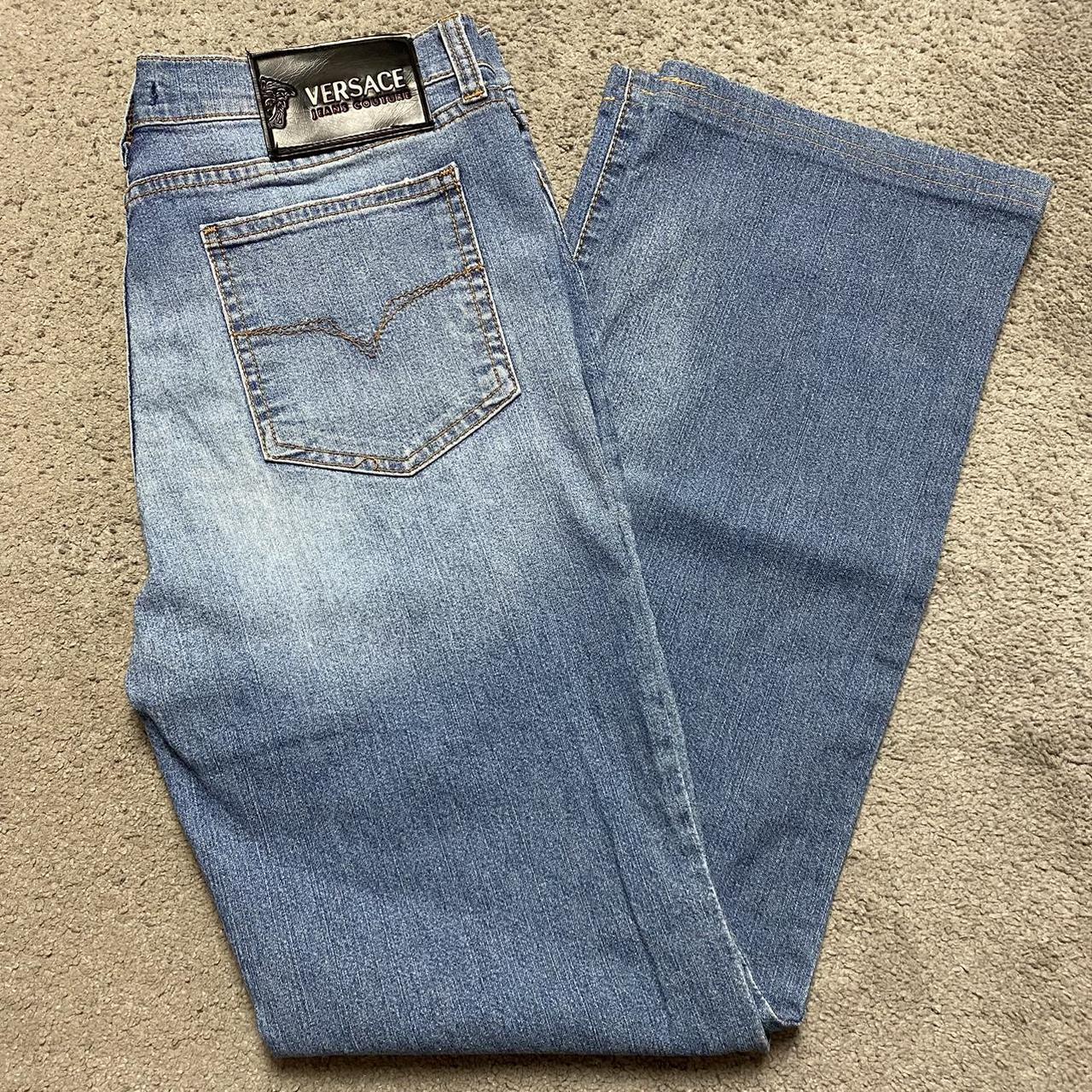 Versace Jeans Couture Men's Blue and Black Jeans | Depop