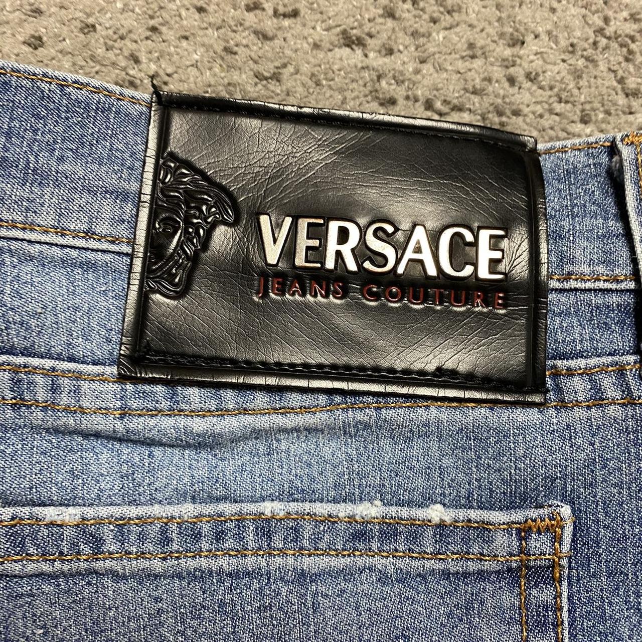 Versace Jeans Couture Men's Blue and Black Jeans | Depop