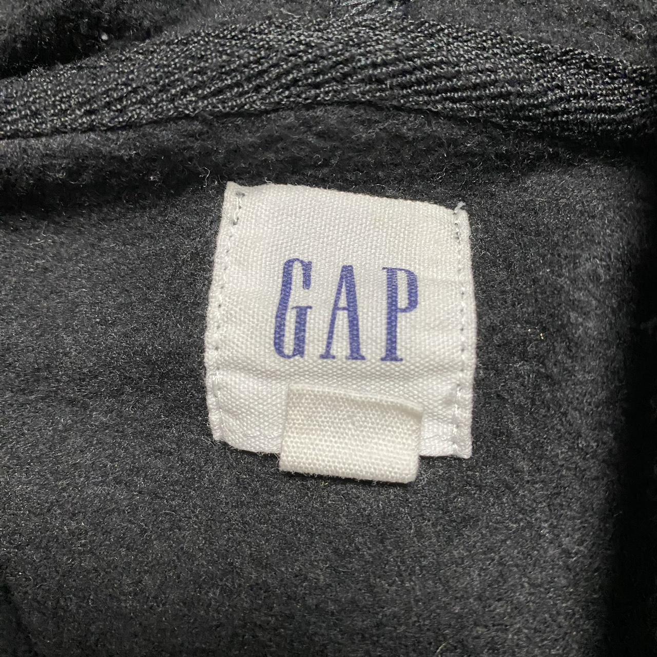 Gap black grey embroidered spellout hoodie. Perfect... - Depop