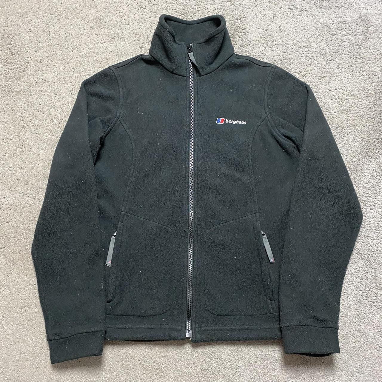 Berghaus black white embroidered spellout zip up... - Depop