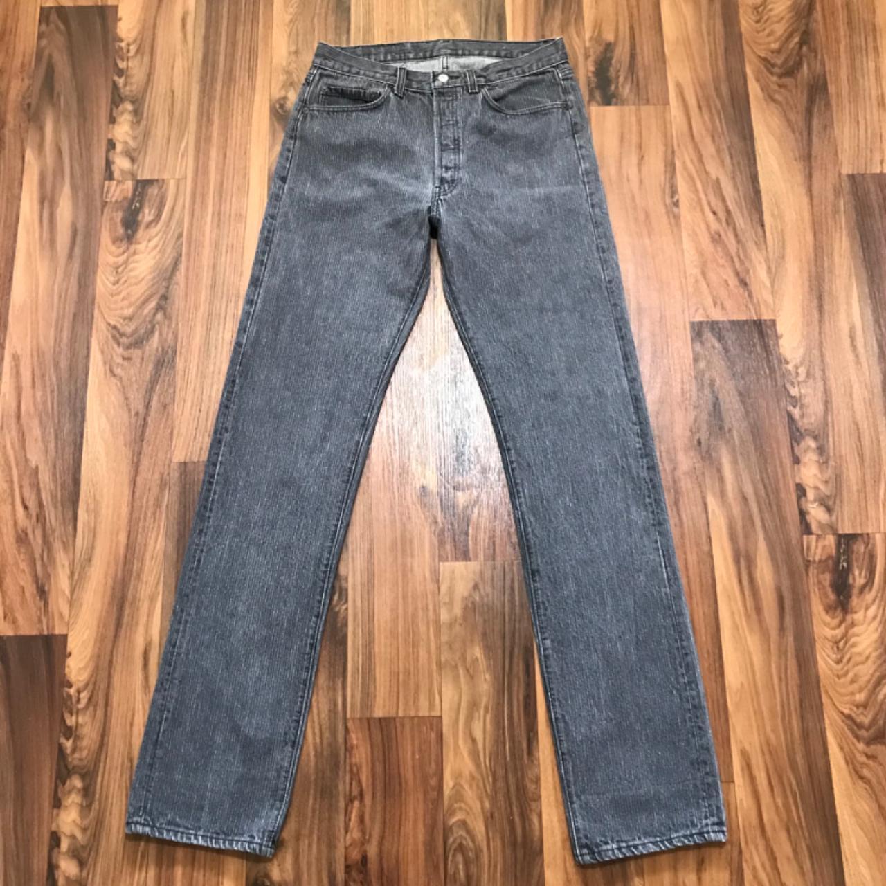 Levi s 501 vintage grey pinstripe denim mens jeans. Depop