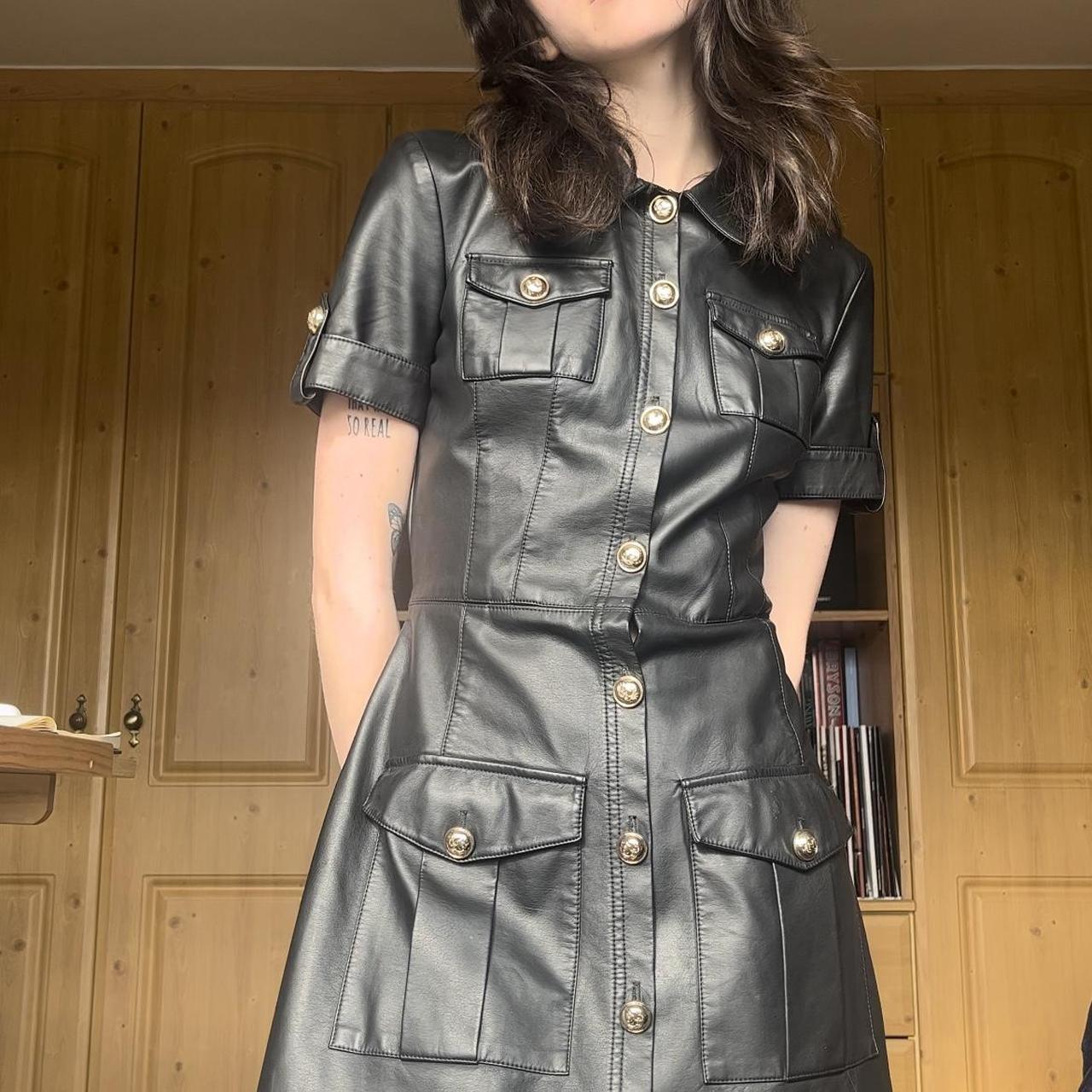 River Island Faux Leather Dress Such a great... Depop