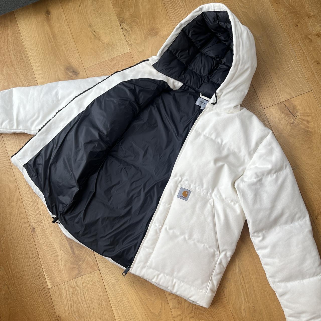 Men’s Carhartt Puffer Jacket White Men’s Large... Depop