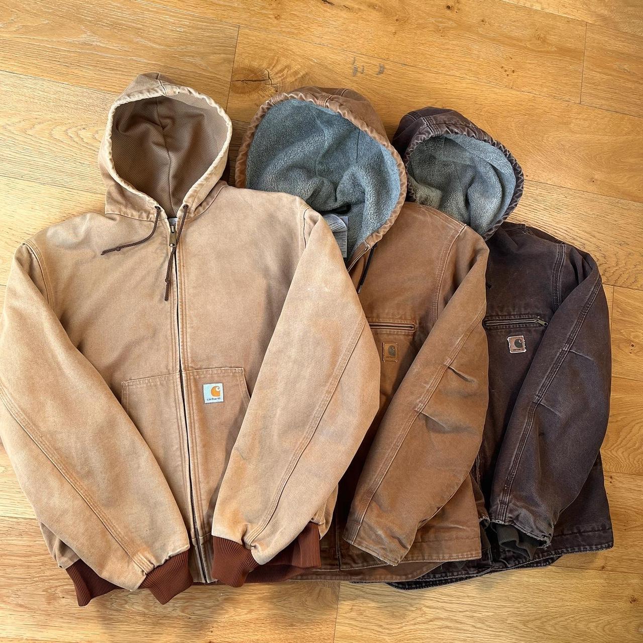 carhartt brown jacket depop