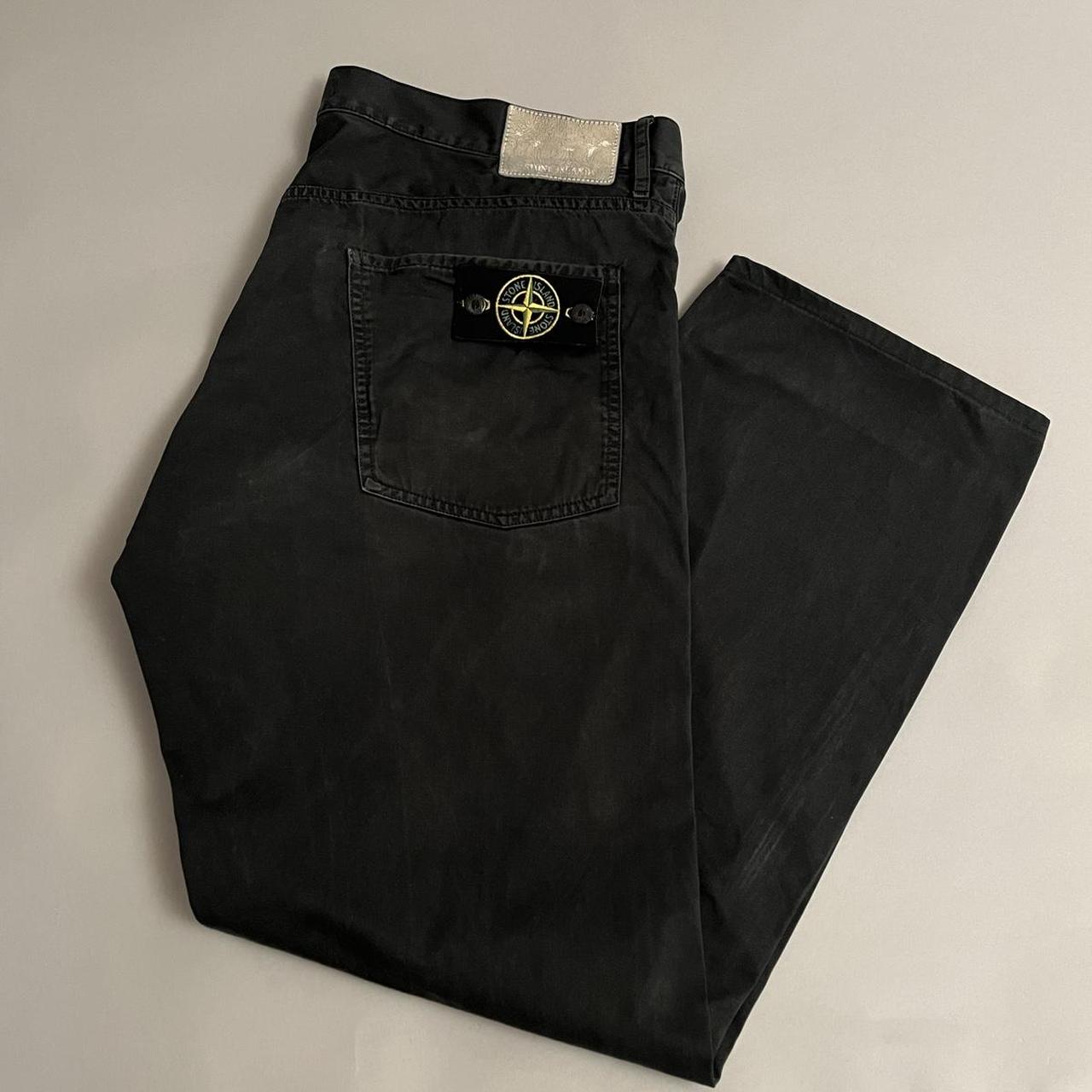 Stone Island Men's Black Jeans Depop