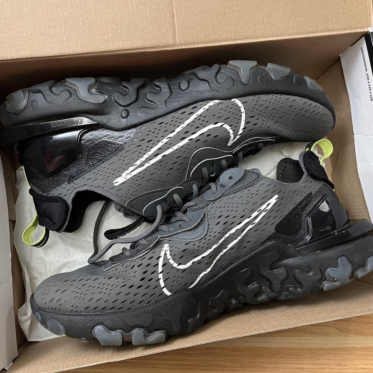 Nike Air React Vision Iron Grey - White - Volt -... - Depop