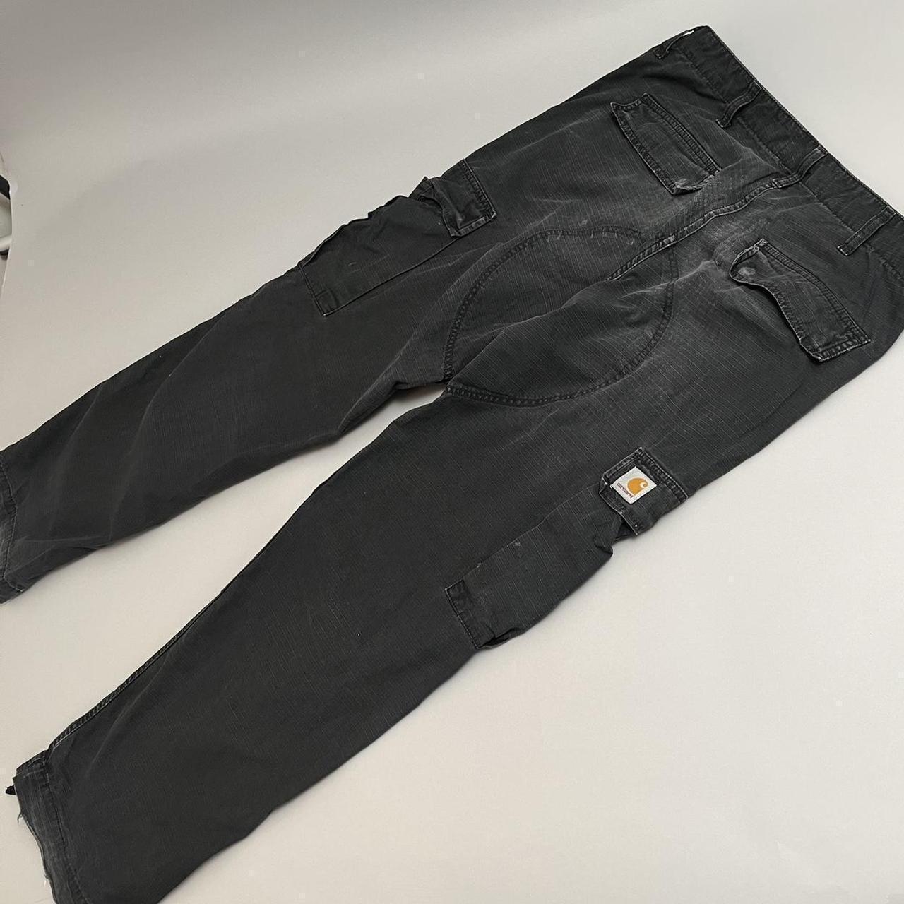 Mens Carhartt Carpenter Cargo Trousers Black 34... - Depop