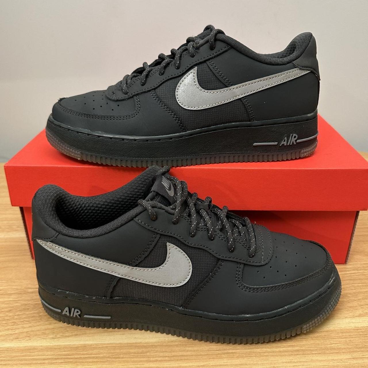 Nike Air Force Black Anthracite Junior UK 5.5 Fits... - Depop