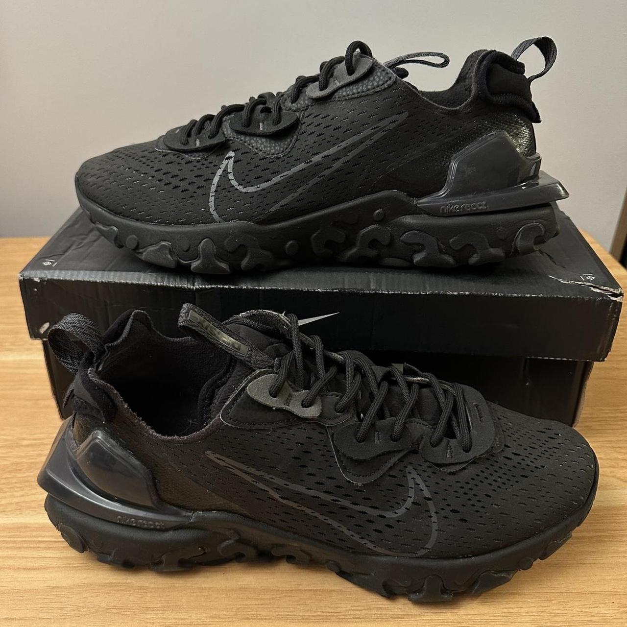 mens black and white nike react