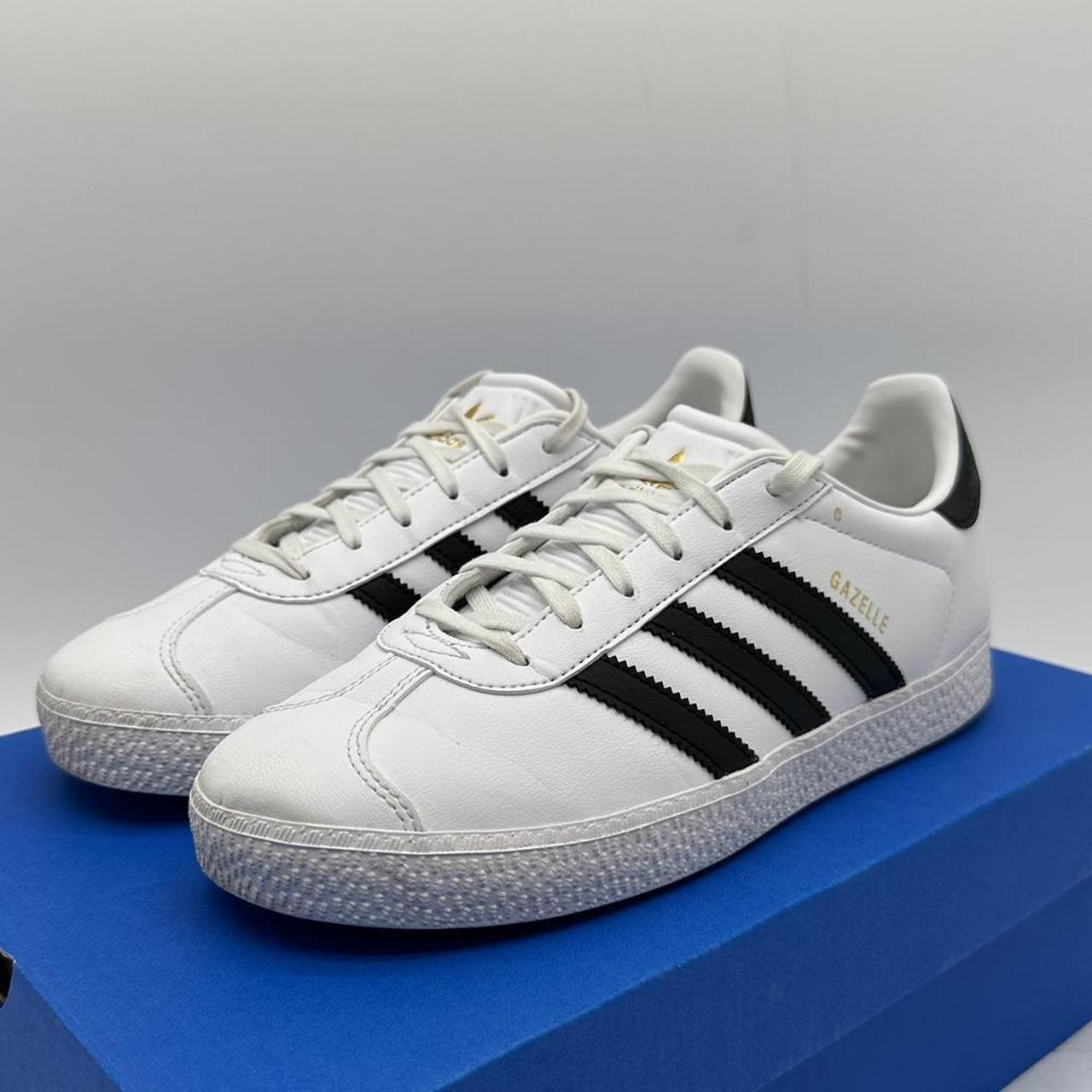 Adidas Gazelle White Black Women’s Women’s UK 5... - Depop