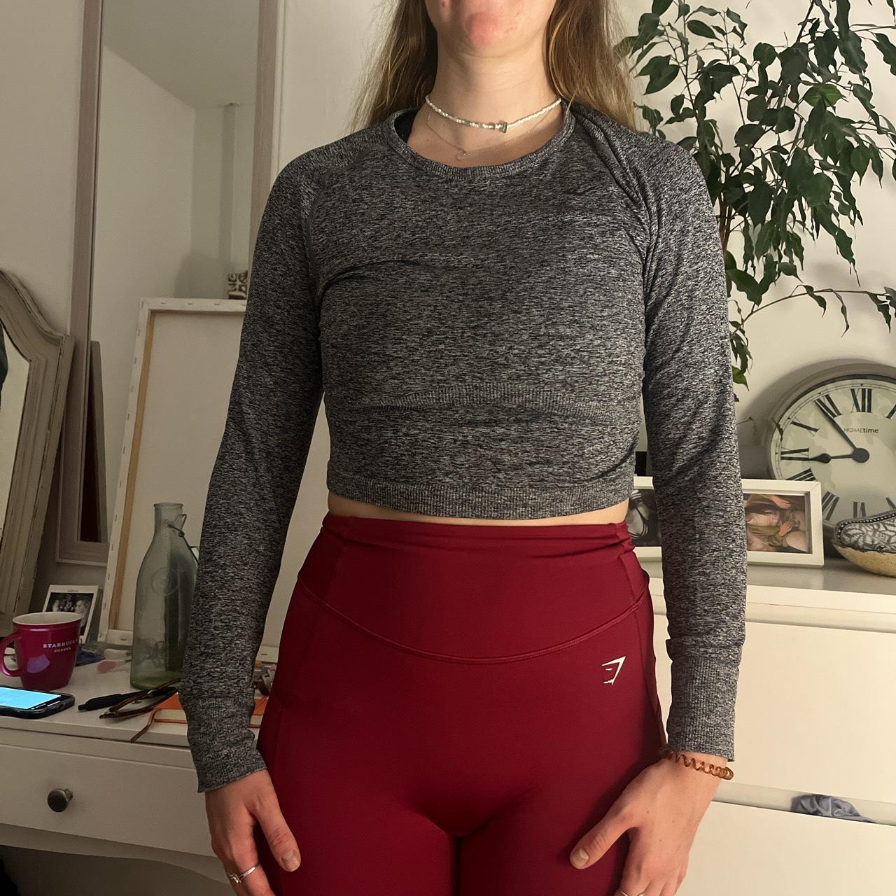 Thick EVERLAST crop gym top Grey Size 12 Depop