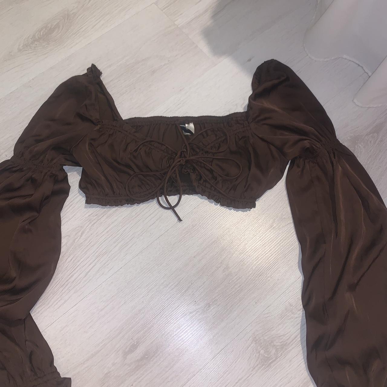 H&M Women's Brown Croptop Depop