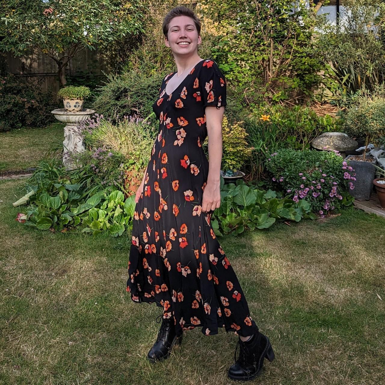 Floral Print Red And Black Zara Dress Beautiful Zara Floral Red
