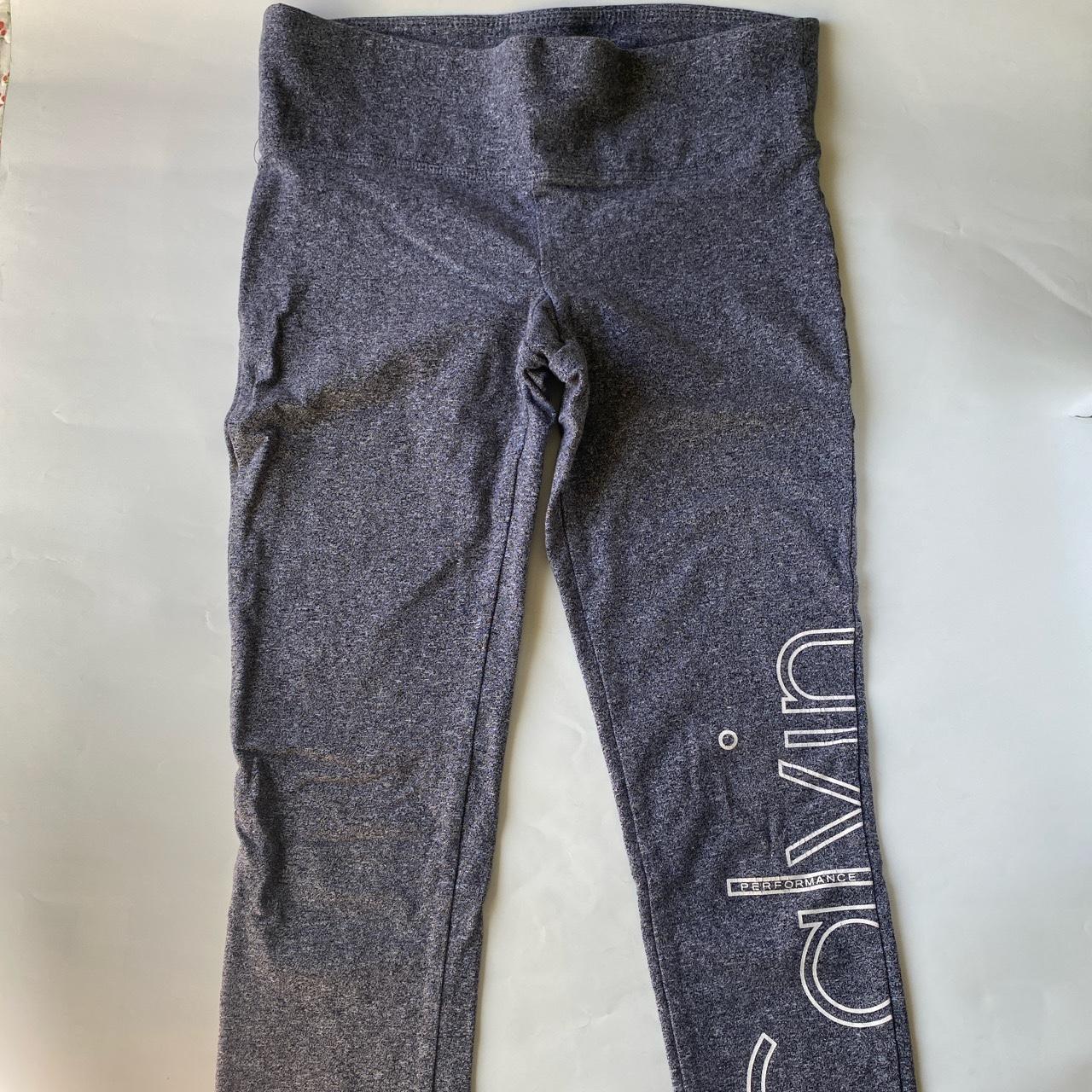 grey Calvin Klein mid length leggings Size XS A - Depop