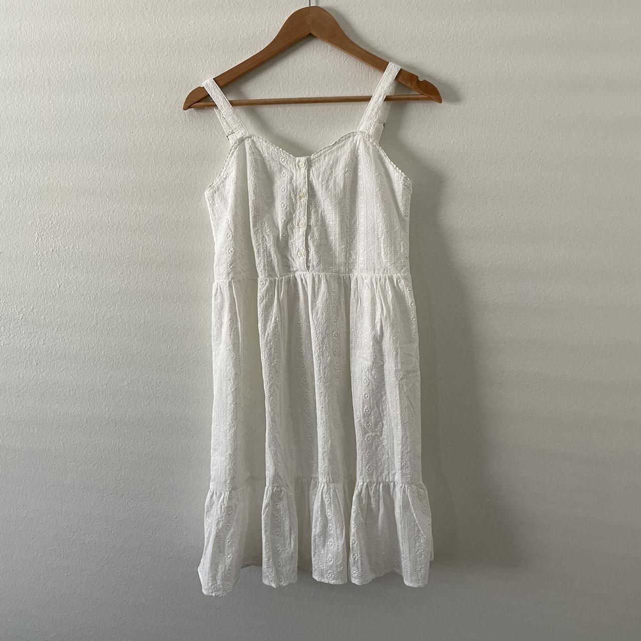 brandy melville white arianna cotton dress. one size - Depop