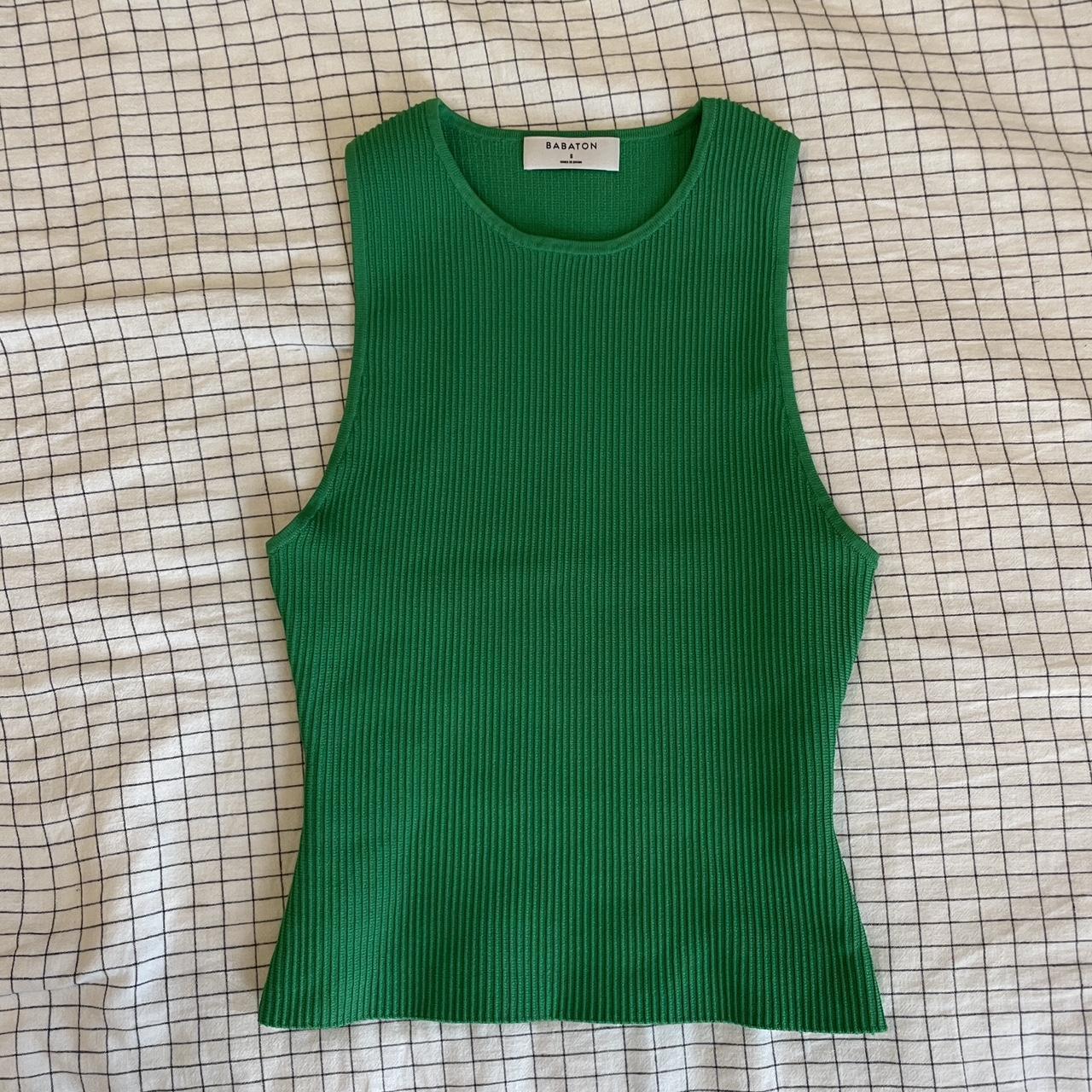 Aritzia Women's Green Vest Depop