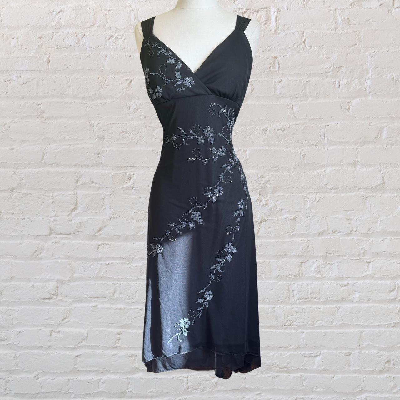 Baby babydoll cocktail dress with beads and sequins... Depop