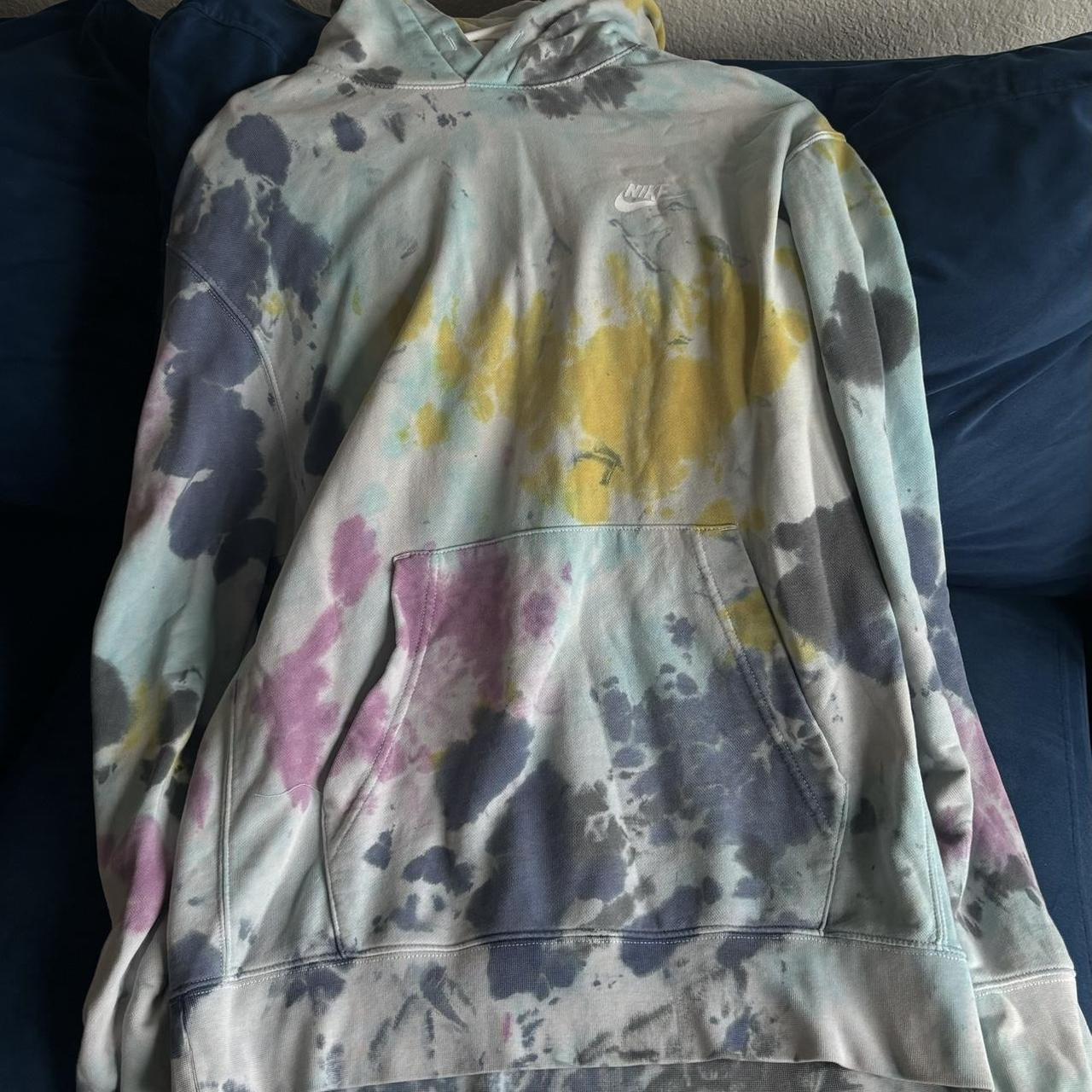 Nike tie dye hoodie valerian blue sale