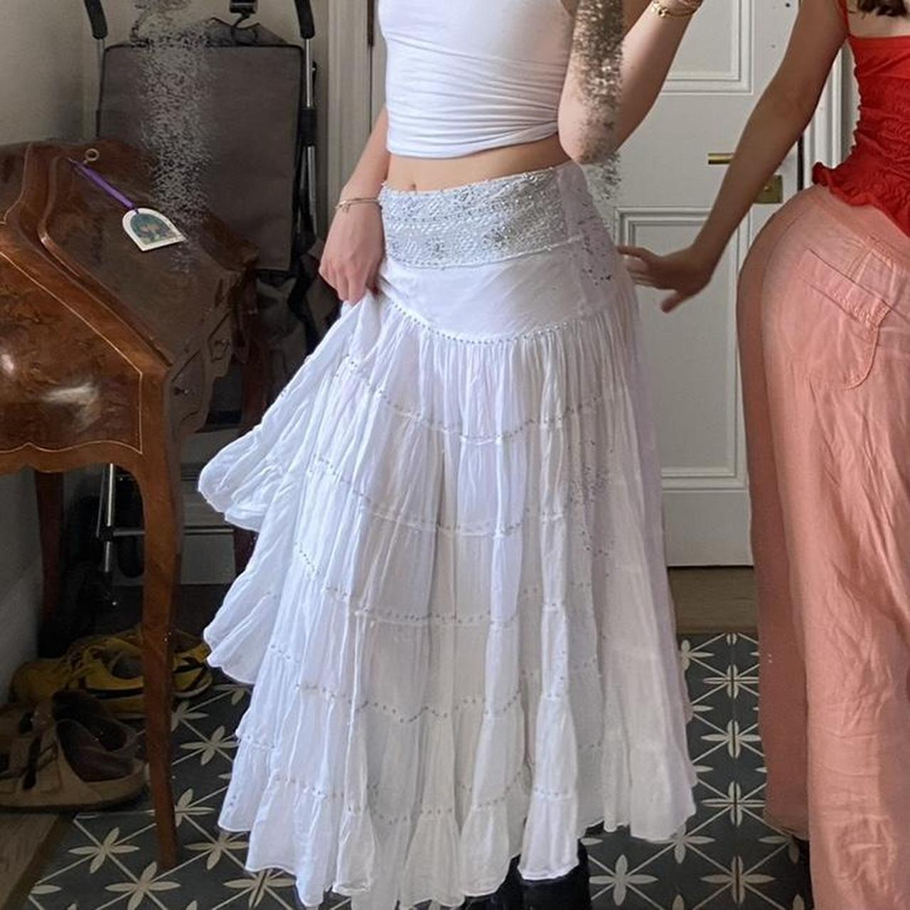 Interest check on my perfect white boho skirt with... - Depop
