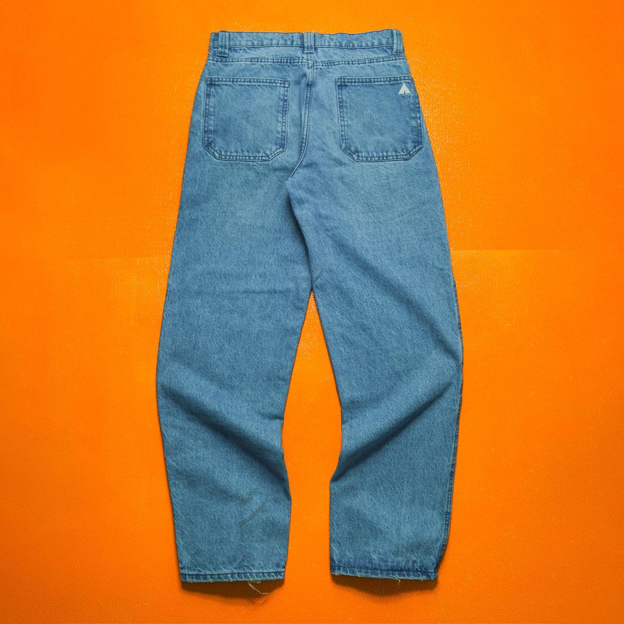 Airwalk Vintage Medium Wash Knee Panelled Jeans... - Depop