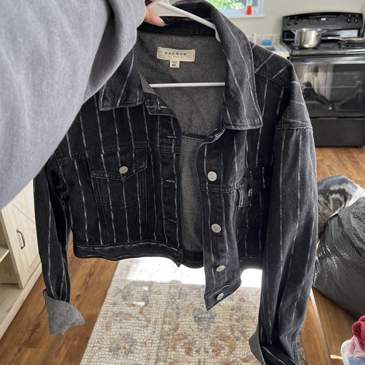 Black denim hotsell jacket pacsun