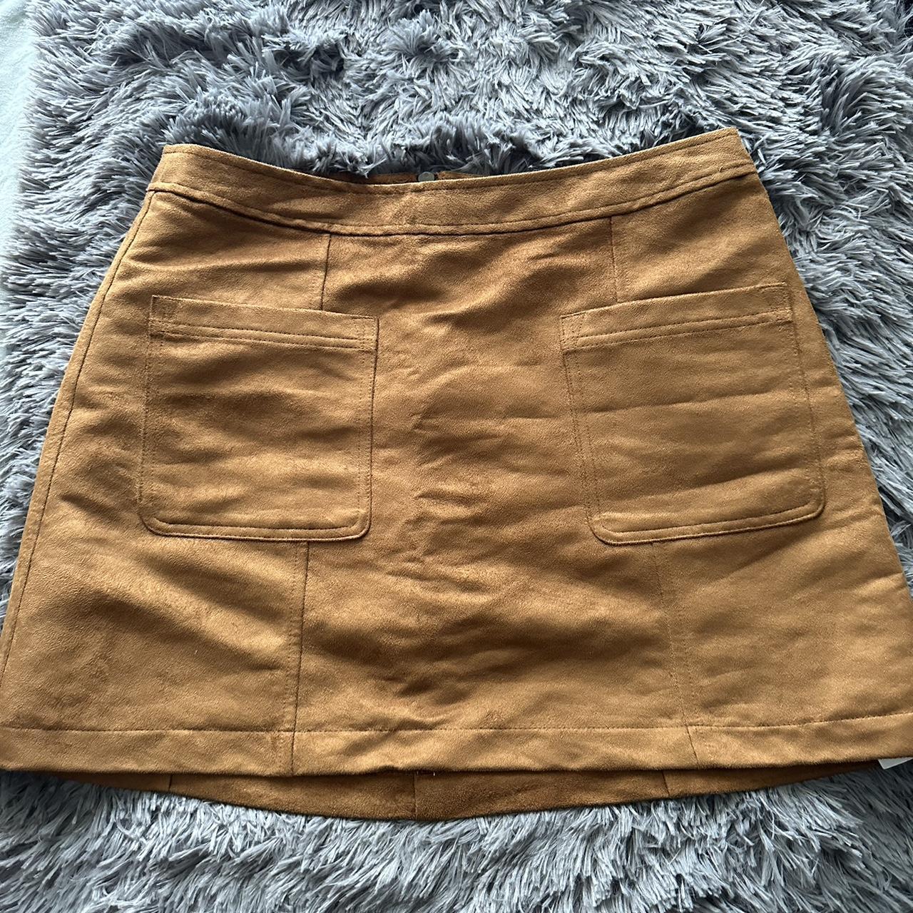 Brown suede skirt old navy best sale