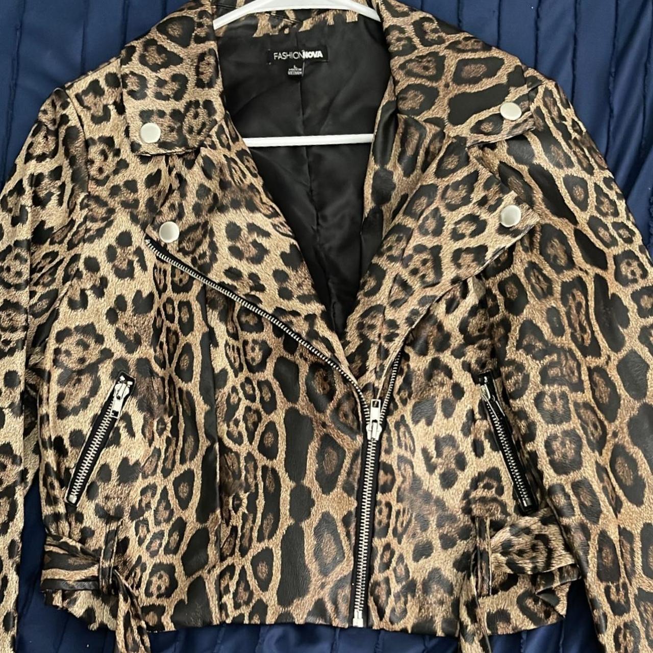 Cheetah leather jacket best sale