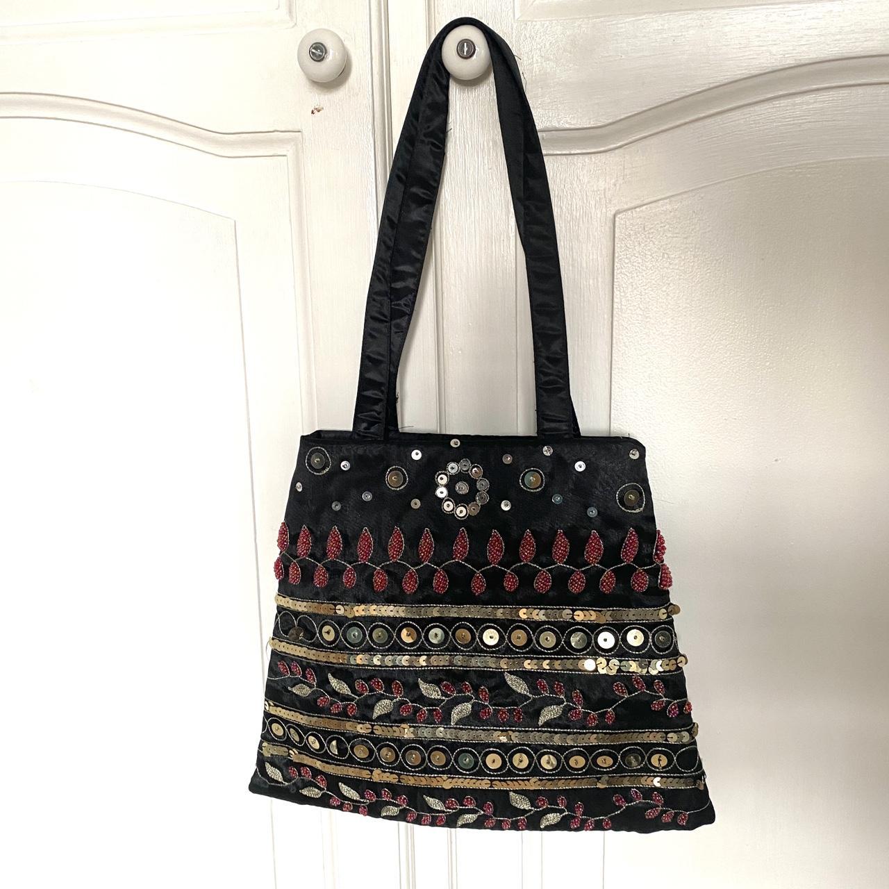 💛 Embellished Hand Bag 💛 Cute vintage bag Black... - Depop