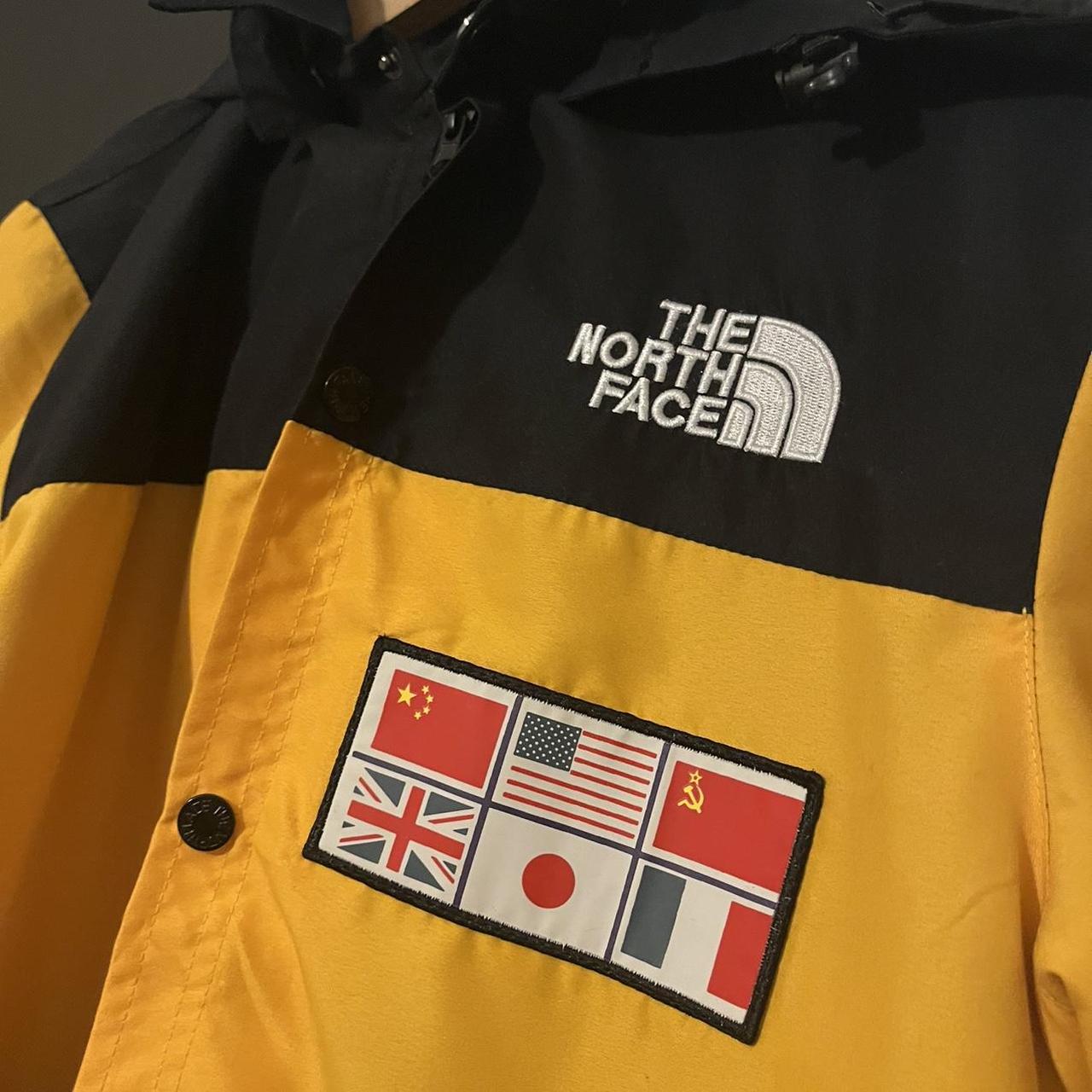 North face hotsell supreme yellow jacket