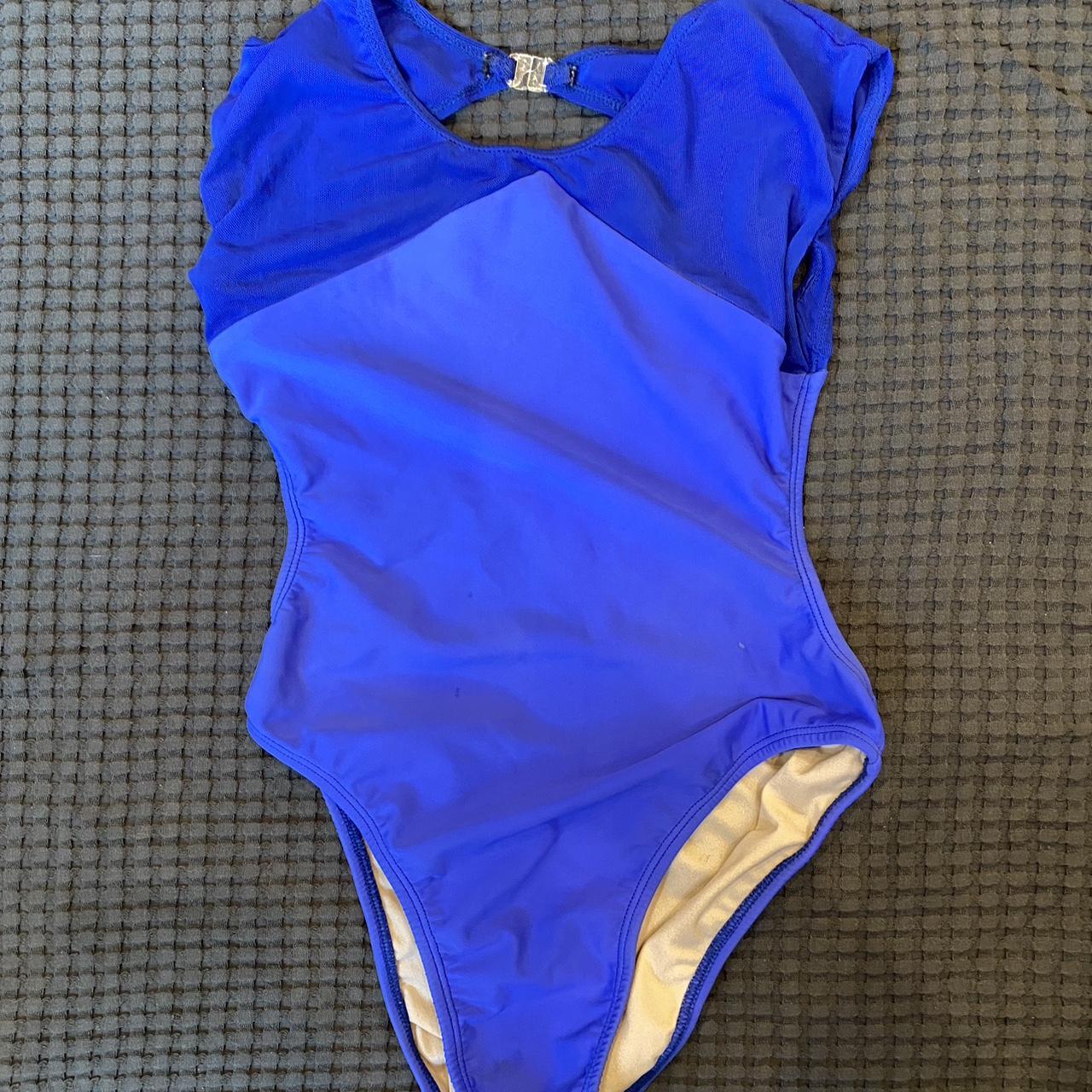 Blue Prima Dancewear Leotard Gorgeous open back... - Depop