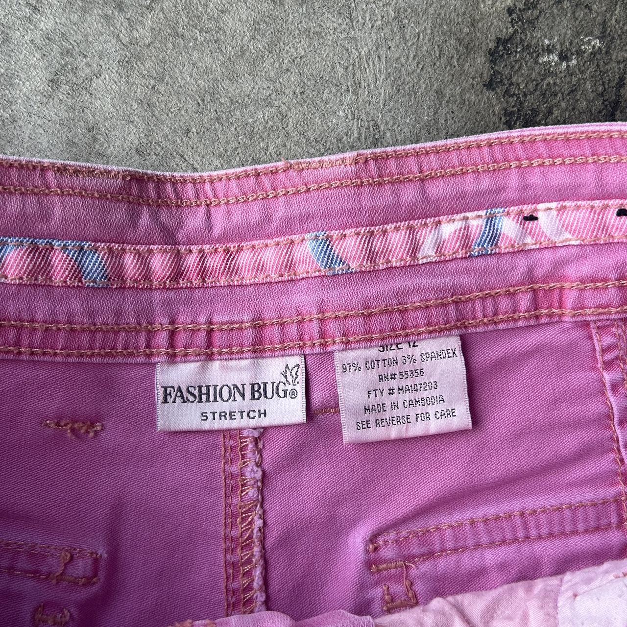 Y2K Women’s Pink Shorts Size 12 Fashion Bug Depop