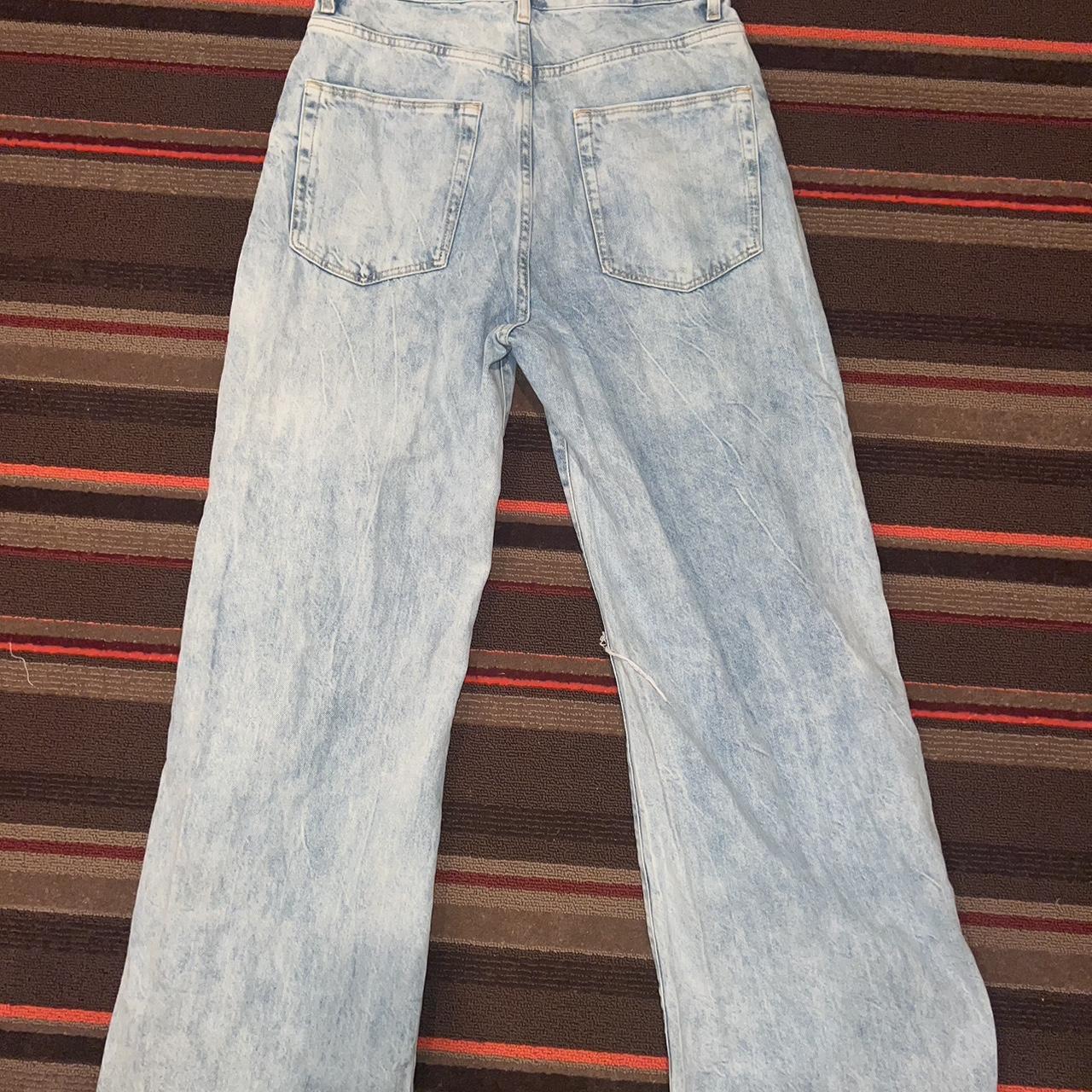 Bershka 90s style acid wash distressed jeans! Worn a... - Depop