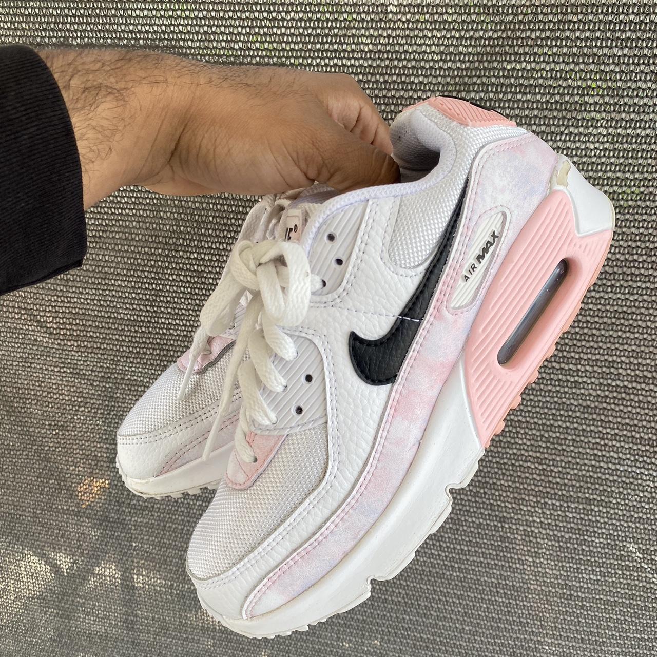 air max 90 white pink tie dye