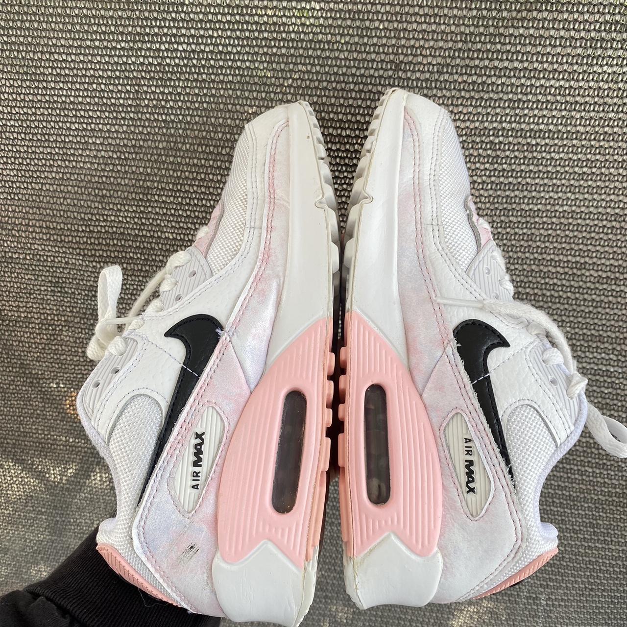 air max 90 white pink tie dye