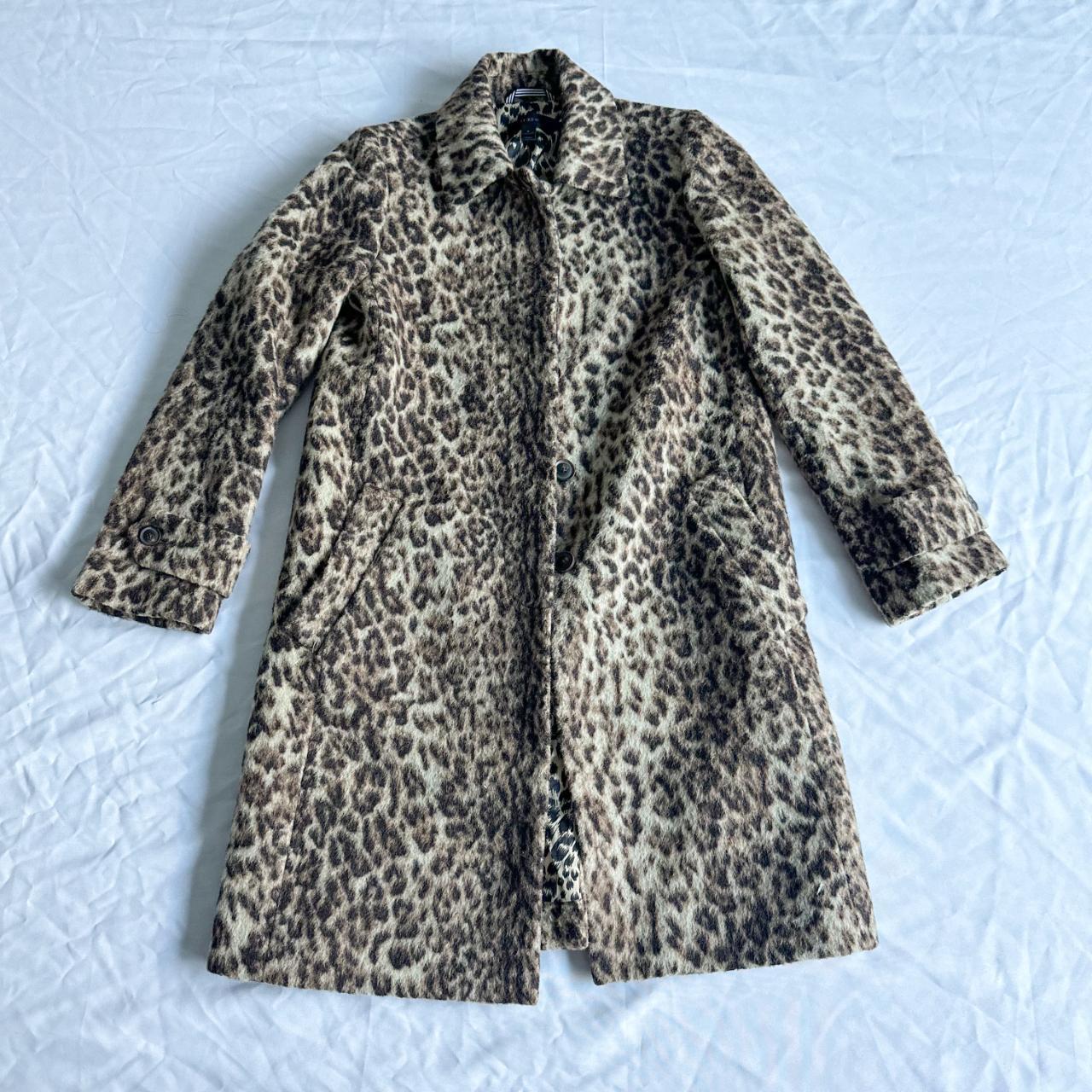 J. Crew Leopard Cheetah Print Wool Top Coat Size Depop