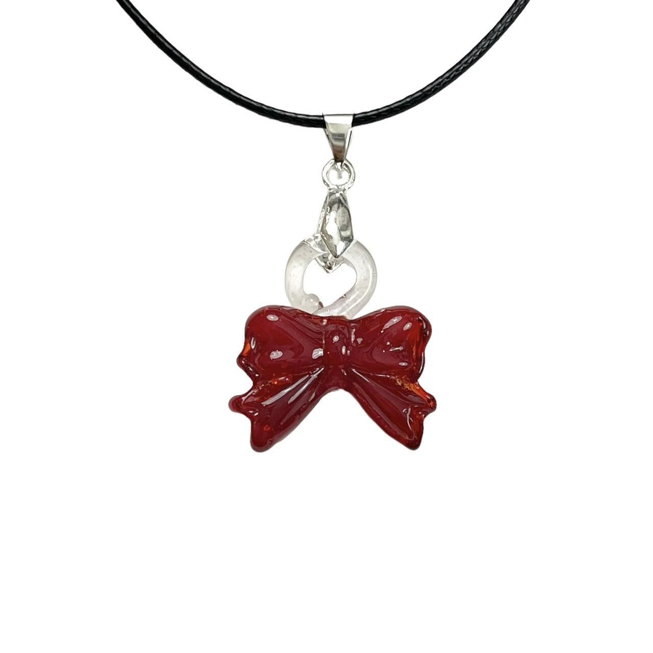 Hand Pendant on Red Cord Necklace