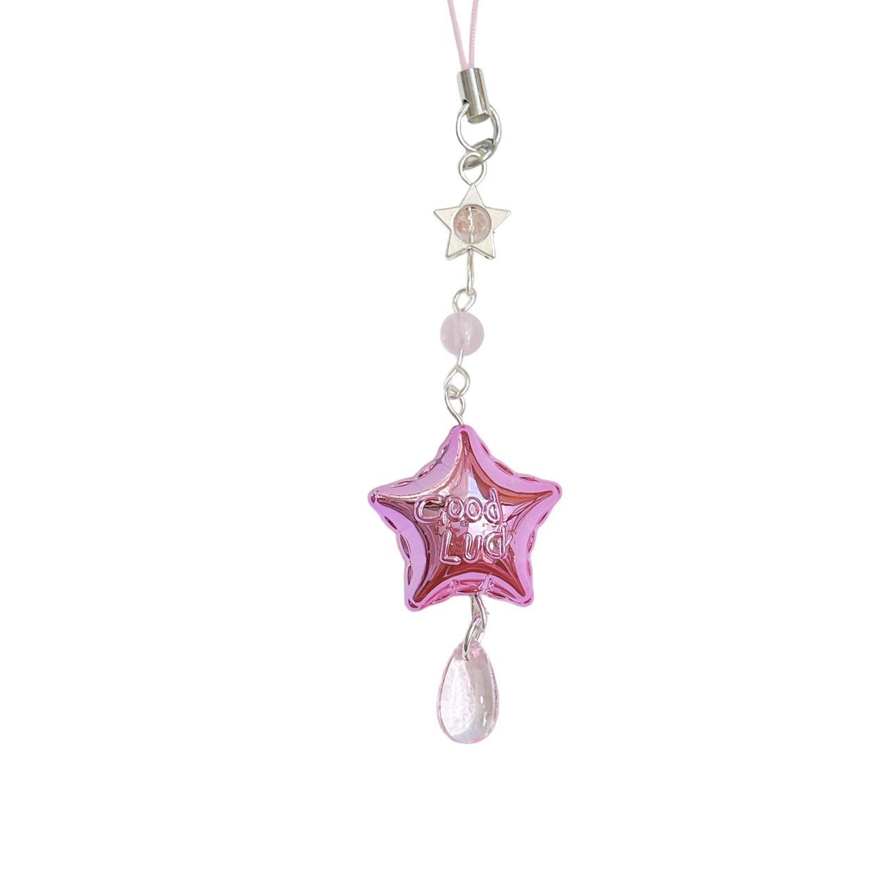 pink good luck star phone charm ★💗 handmade by me!... - Depop