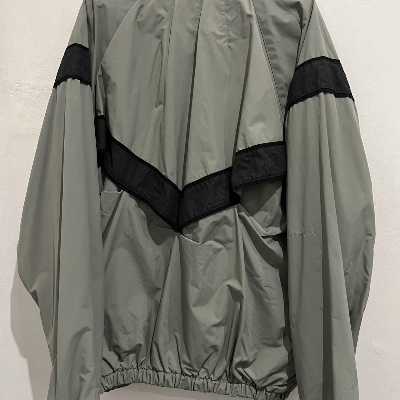Grey ‘Army’ Windbreaker Waterproof Jacket Size... - Depop