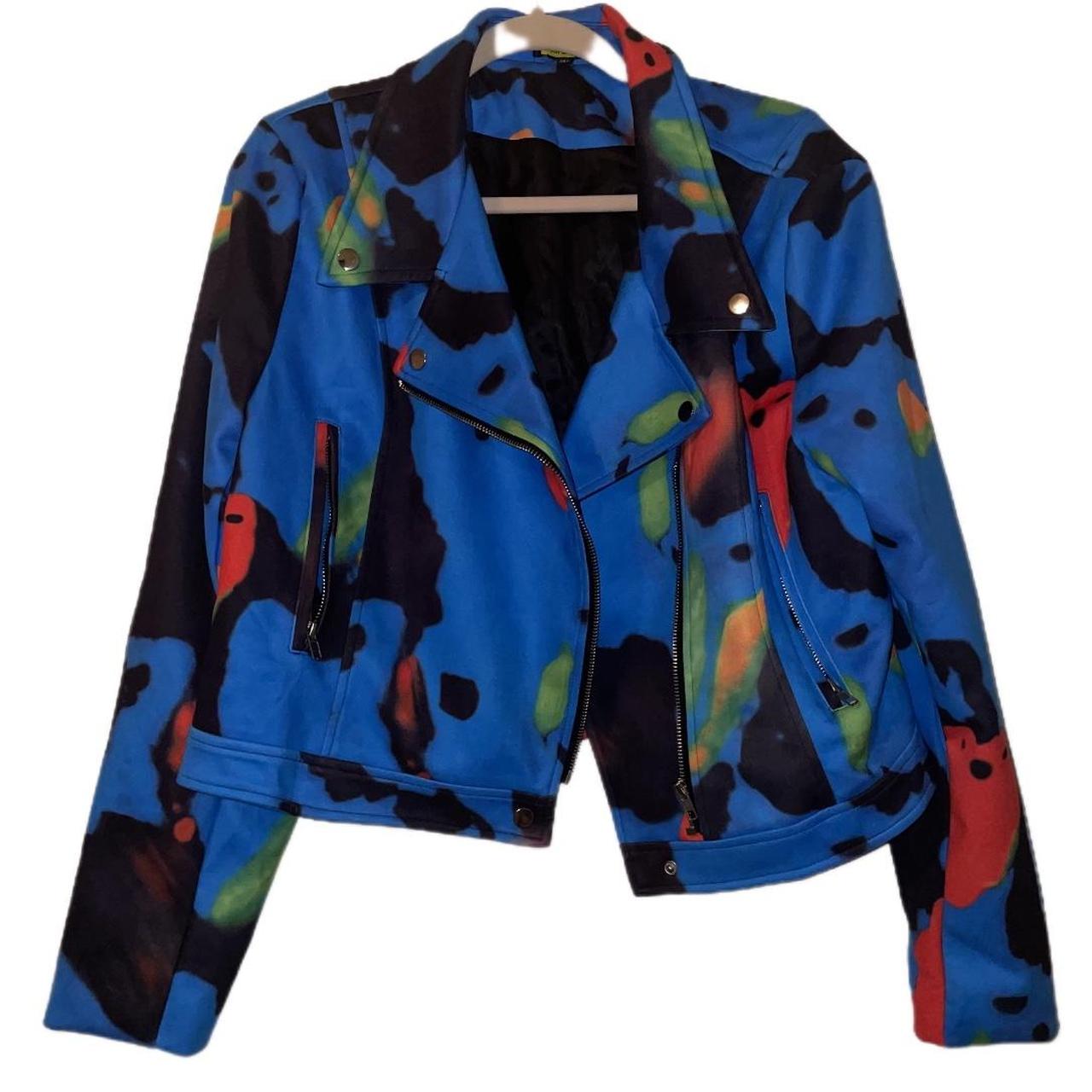 Tie Dye Motorcycle Jacket Plus Size : 3... - Depop