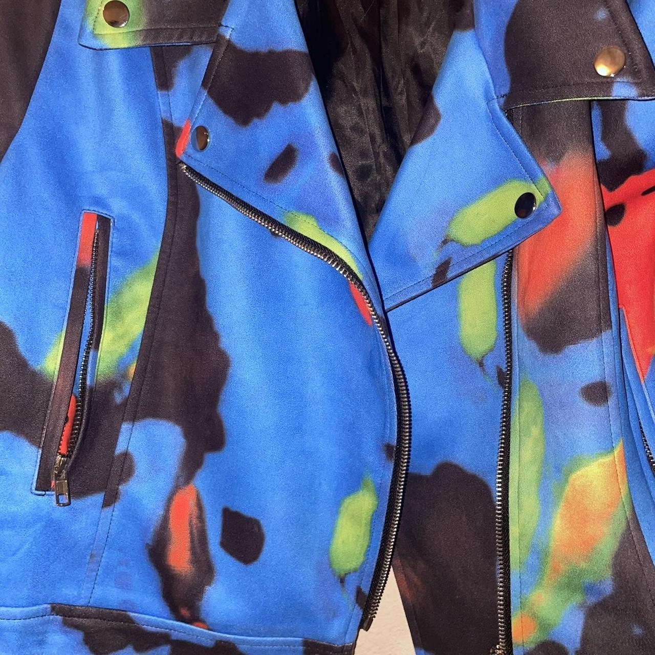 Tie Dye Motorcycle Jacket Plus Size : 3... - Depop