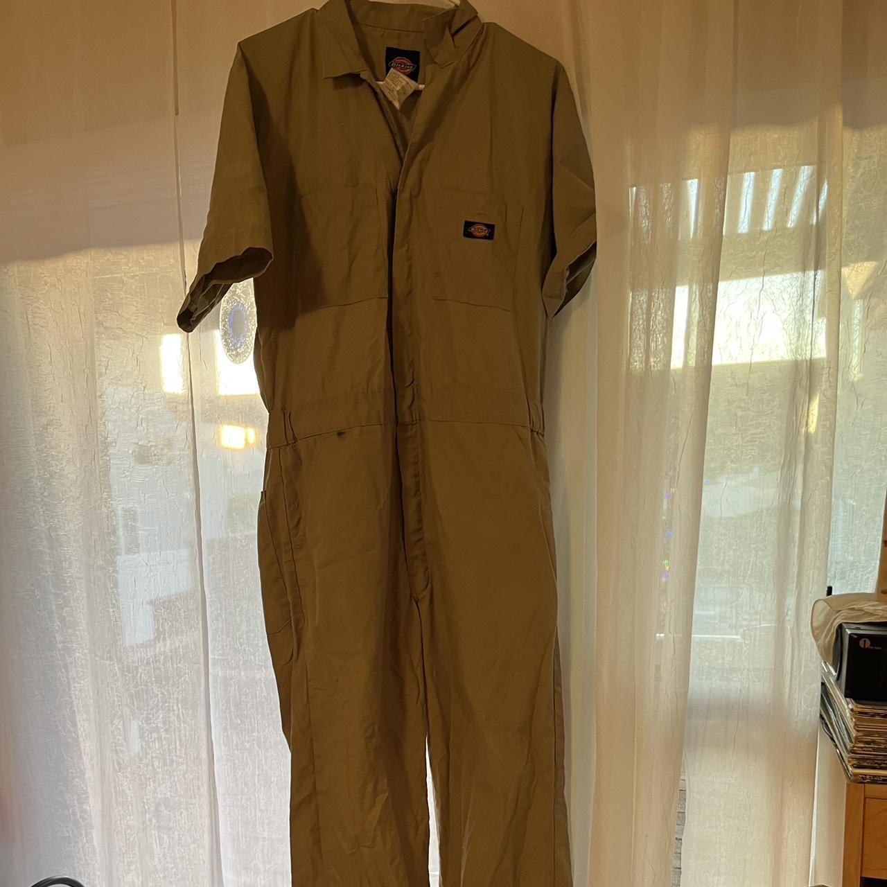 Super cute Dickies tan coveralls!! In great... Depop