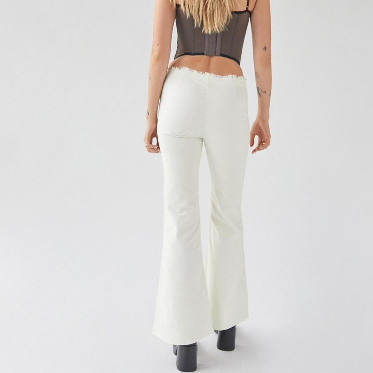 BNWT BDG Iona zipfront flare pant in ivory. Urban... Depop