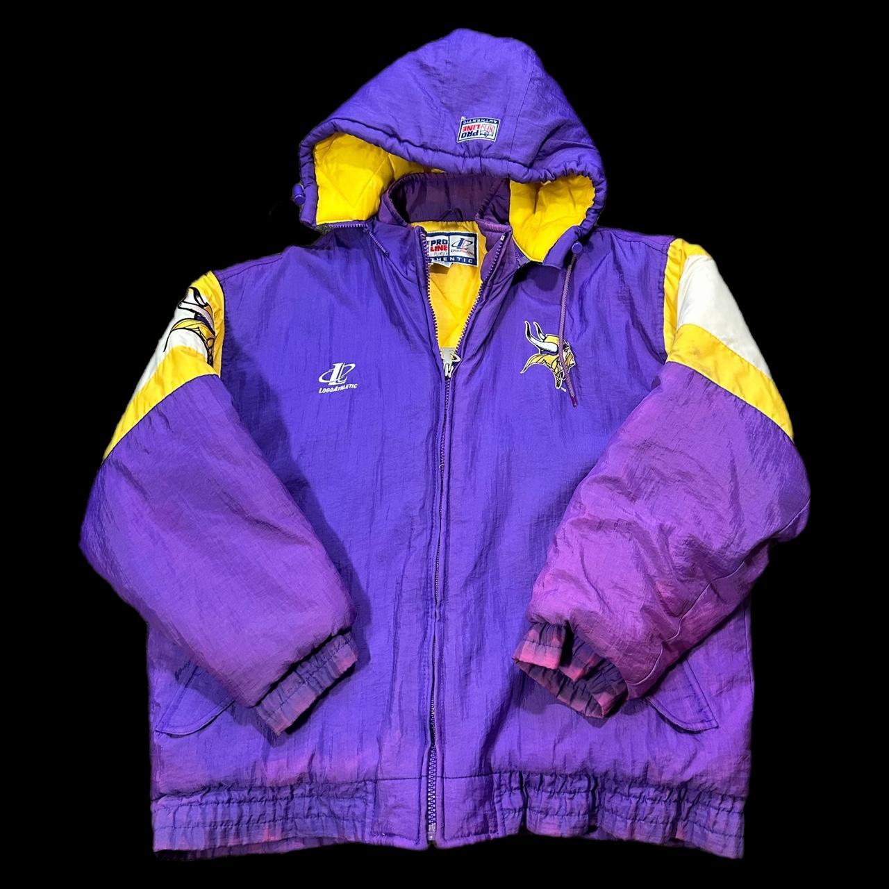 Vintage 90's Minnesota Vikings Winter Coat Used in - Depop