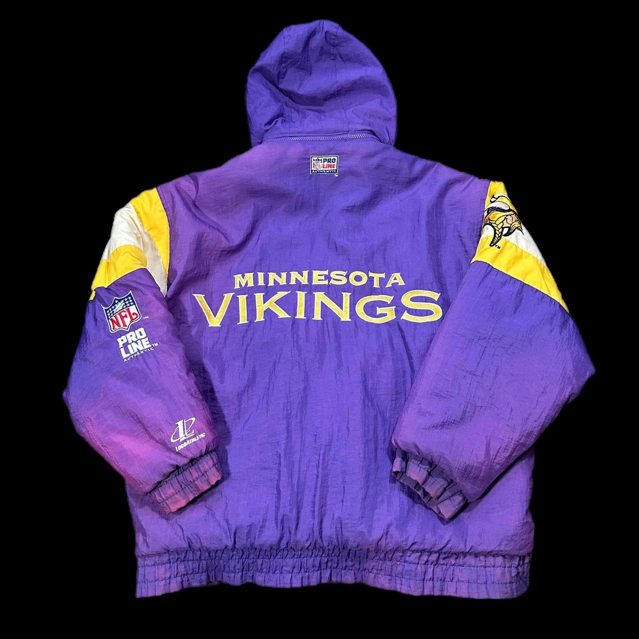 Vintage 90's Minnesota Vikings Winter Coat Used in - Depop