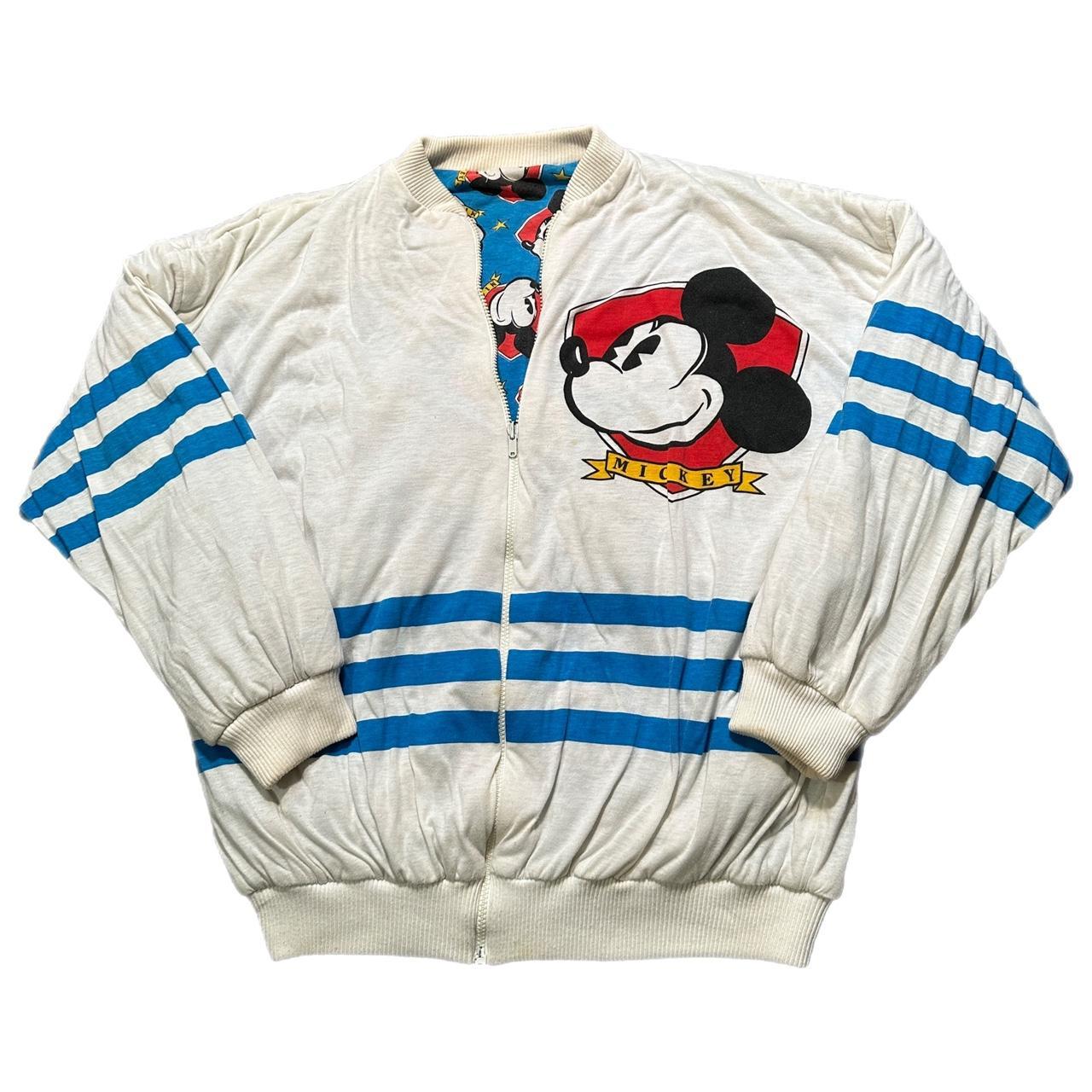 Vintage Disney Mickey Mouse reversible bomber... - Depop