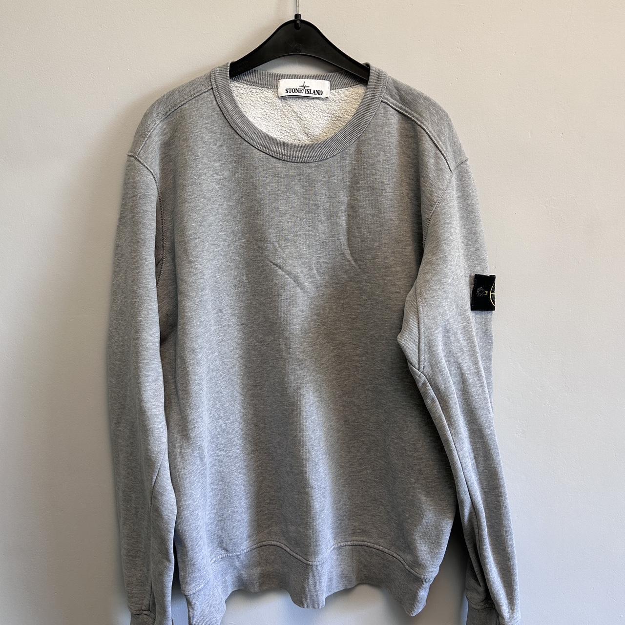 Stone Island Men's Grey Jumper | Depop