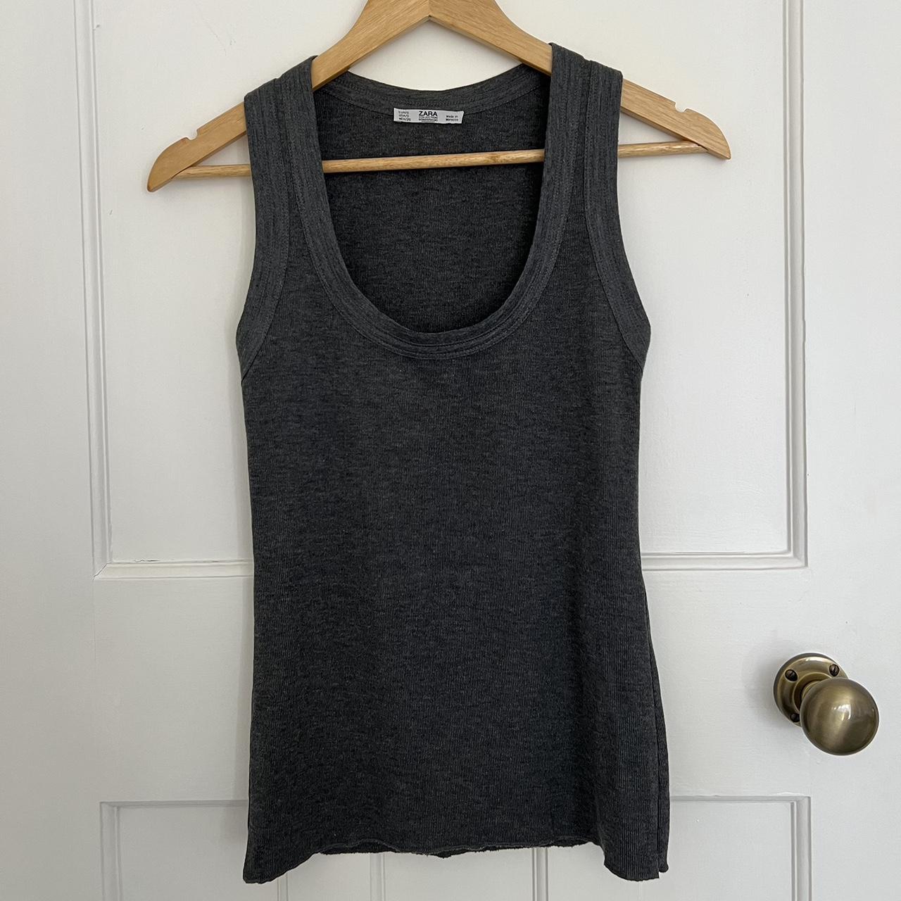 Zara Women's Grey Vest Depop